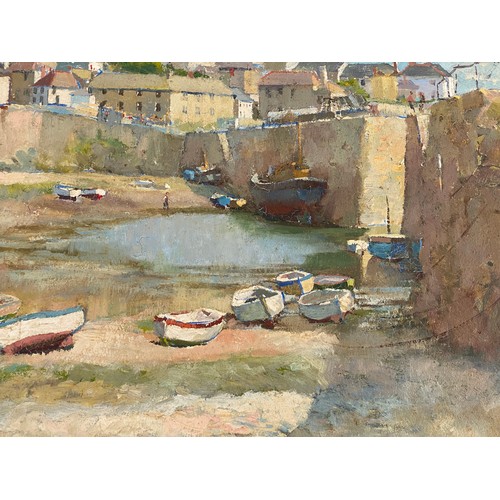 1321 - Raymond Howorth (20thC) Mousehole Harbour Penzance, oil on board. Signed and dated '51 L.L. Painting... 