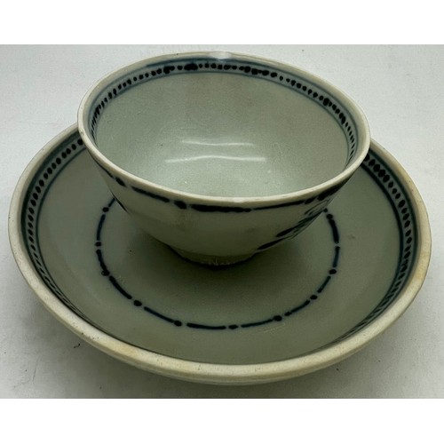 445 - A Tek Sing tea bowl and saucer with label for Nagel auction. Saucer 11.5cm d.