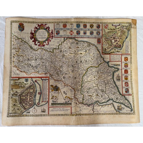 1278 - John Speede map of the North & East Ridins of Yorkshire.