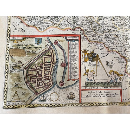 1278 - John Speede map of the North & East Ridins of Yorkshire.