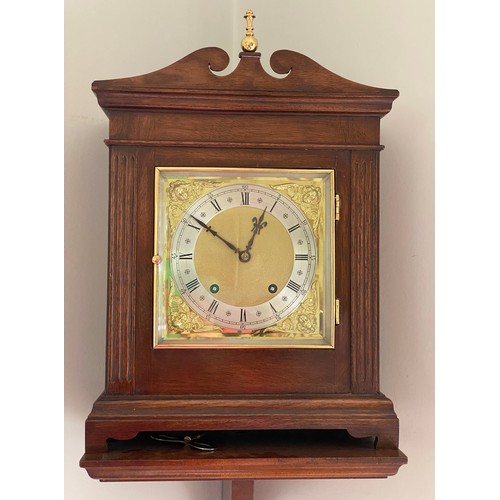 1043 - A mahogany bracket clock, movement, Winter Halder & Hofmeier C1890. 41.5cm h, with bracket.