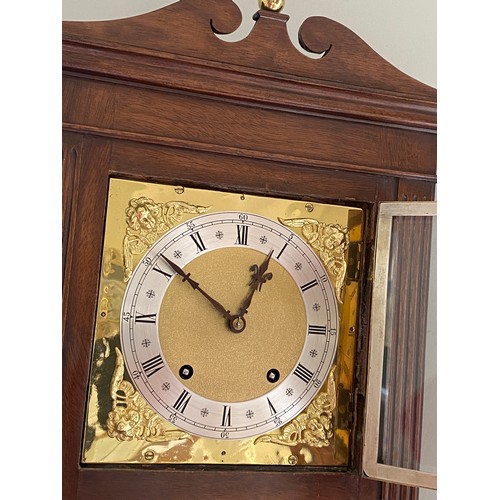 1043 - A mahogany bracket clock, movement, Winter Halder & Hofmeier C1890. 41.5cm h, with bracket.