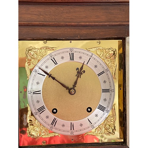 1043 - A mahogany bracket clock, movement, Winter Halder & Hofmeier C1890. 41.5cm h, with bracket.