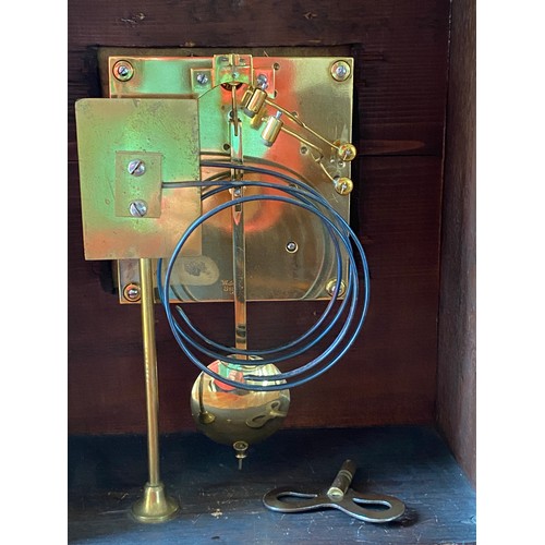 1043 - A mahogany bracket clock, movement, Winter Halder & Hofmeier C1890. 41.5cm h, with bracket.