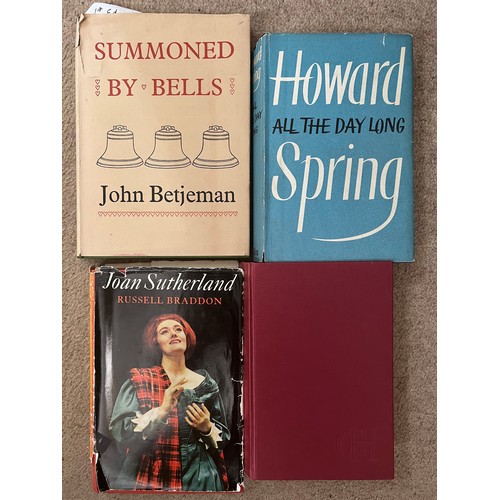 961 - Books to include : John Betjeman first edition 'Summoned by Bells', Georgette Heyer 'A Civil Contrac... 