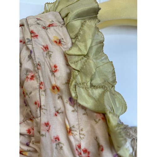 755 - An 1840's Georgian ladies dress with bonnet made by L&H Nathan 12 Panton Street, Haymarket, London. ... 