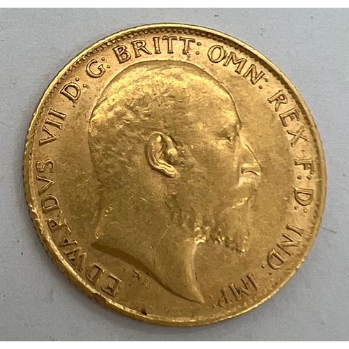 657 - An Edwardian half sovereign 1910.