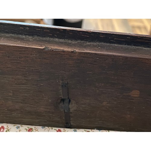 117 - Oak chest of 3 graduated long drawers. Early 19thC/ late 18thC.