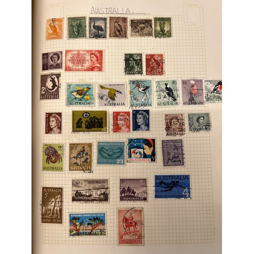 664 - Accumulation of 4 world albums and contents together with loose world stamps and G.B., large amounts... 