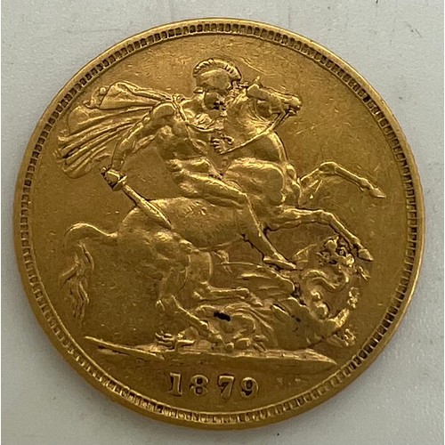 668 - Victorian full sovereign 1879.