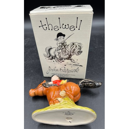 390 - Beswick Thelwell pony- Pony Express on brown pony. 12cm in original box.