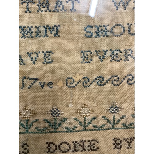 724 - A 19thC Sampler by Ann Dee, uncompleted, 