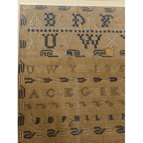 726 - A 19thC Sampler by Mary Ann Dee born September 15th in Cambridge aged 8 years, 1831. Visible image 2... 