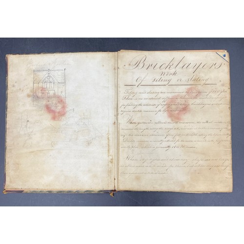 1058 - An 1889 completed Pupil-Teacher's report book (School Board for London) belonging to James Arthur Ba... 