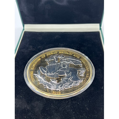 674 - London Mint Office Super Size Crown, Britannia and St George and the Dragon Accented Diamond Jubilee... 