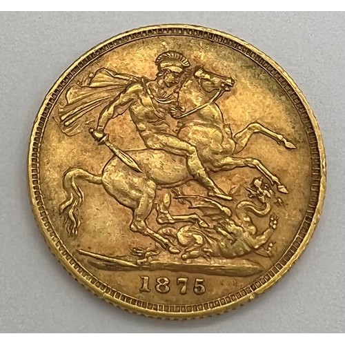 680 - A Victorian full gold sovereign 1875.