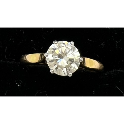 598 - A diamond solitaire approx. .89ct set in 18ct gold and platinum, Size M. Total weight 3.4gm.