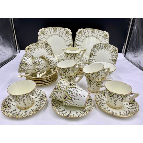 368 - Royal Albert Crown China hand painted part tea service, Reg No. 784772 comprising 2 cake plates, 23 ... 