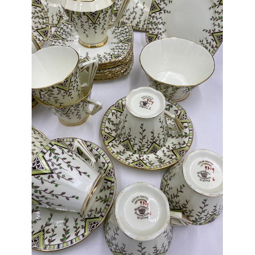 368 - Royal Albert Crown China hand painted part tea service, Reg No. 784772 comprising 2 cake plates, 23 ... 