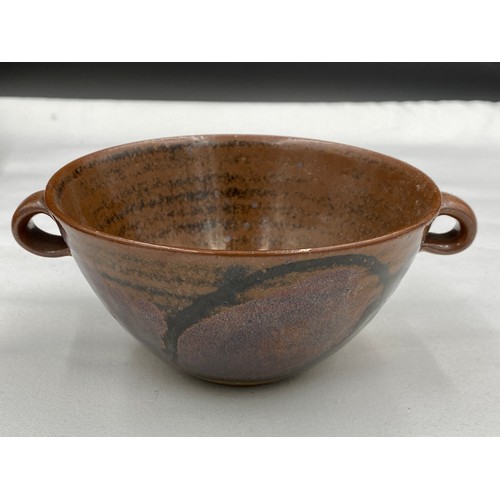 372 - David Lloyd Jones (1928-1994) to include 2 bowls 20.5 cm d, small twin handled bowl 14.5cm d and a j... 