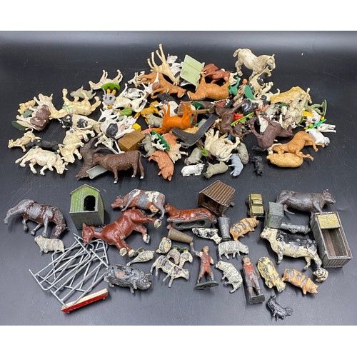 971 - A quantity of farm animals and models to include some lead models.