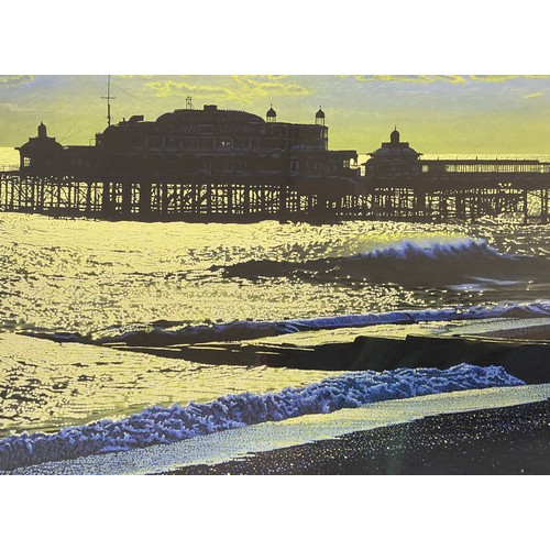 1110 - Philip Dunn print, 'Spindrift' West Pier, Brighton signed and named in pencil. Print 47 x 70cm.