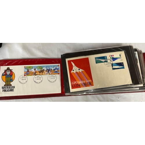 660 - Two albums of first day covers to include Concorde, British Explorers, Horse Racing, London Landmark... 