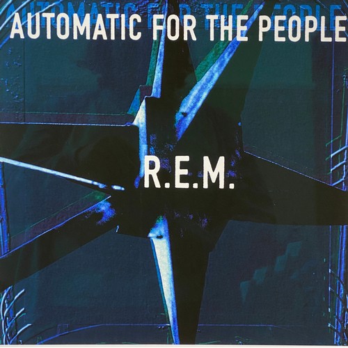 1116 - Two limited edition prints of R.E.M. Automatic for the People, blue print is 131/300, red print 99/3... 