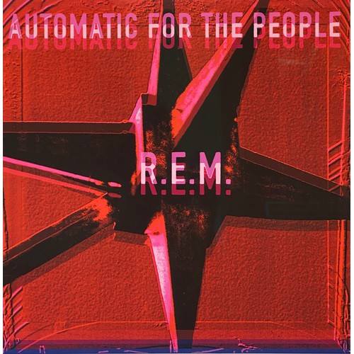 1116 - Two limited edition prints of R.E.M. Automatic for the People, blue print is 131/300, red print 99/3... 