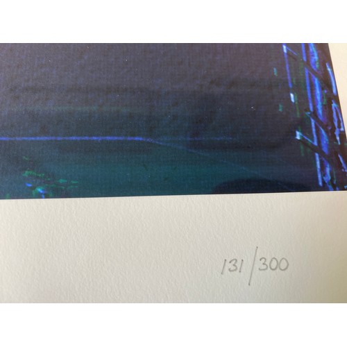 1116 - Two limited edition prints of R.E.M. Automatic for the People, blue print is 131/300, red print 99/3... 