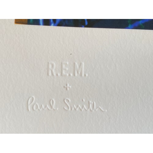 1116 - Two limited edition prints of R.E.M. Automatic for the People, blue print is 131/300, red print 99/3... 