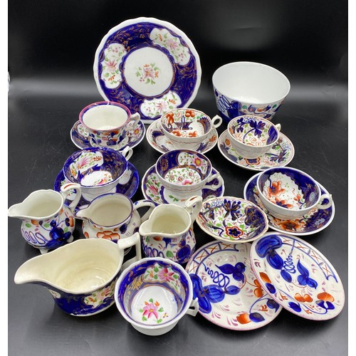 357 - A collection of Gaudy Welsh ware to include cups and saucers, jugs, various sizes and shapes, plates... 