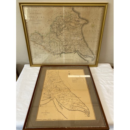 1271 - A framed map of the East Riding of Yorkshire with Ainsty Liberty from the best Authorities published... 