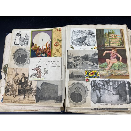 1062 - Two home made Scrapbooks dated 1911 and 1915 made out of normal books, the former has 