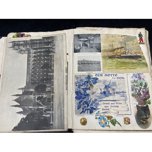 1062 - Two home made Scrapbooks dated 1911 and 1915 made out of normal books, the former has 