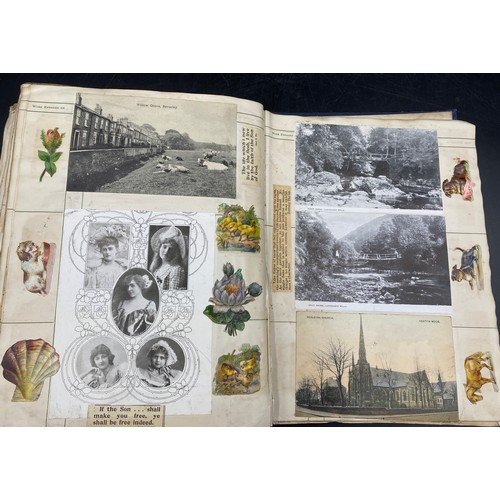 1062 - Two home made Scrapbooks dated 1911 and 1915 made out of normal books, the former has 