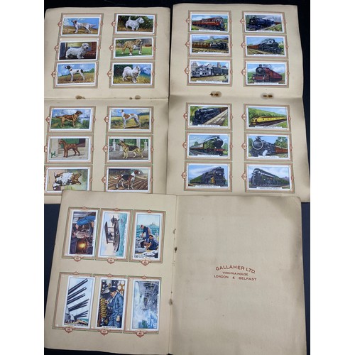 1063 - Five complete albums of cigarette cards to include three Park Drive:- The Navy 1937, Dogs 1937, Trai... 