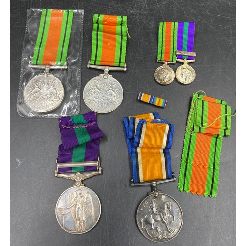 1011 - A selection of medals to include Palestine medal 1945-48 inscribed 14479792 PTE J.M.N. TIDYMAN. N.A.... 