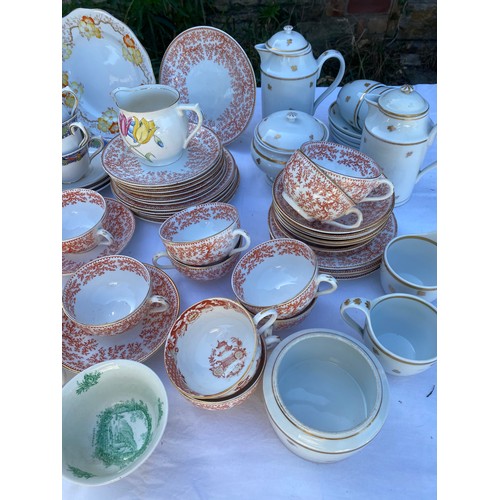 217 - Various part tea sets to include Rosalyn China Hammond's Hull, plates and sugar bowl, Bell China Sho... 