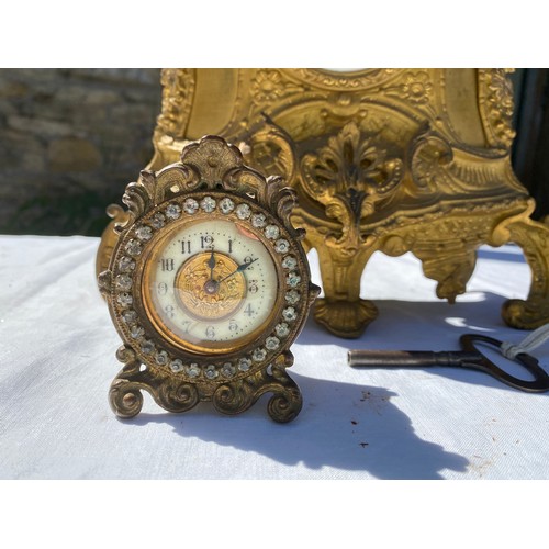 1025 - Two 19thC French mantle clocks to include Jacobs and Lucas, jewellers to the Queen 35cm h.