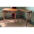 Two oak Arts and Crafts occasional tables. Tallest 68.5 h x 76 w x 51cm d.