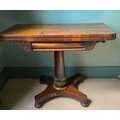 A 19thC rosewood card table .