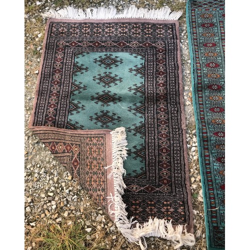 1133 - Pair of Oriental rugs, largest 108 l x 79cm w, smallest 92 l x 63cm w.