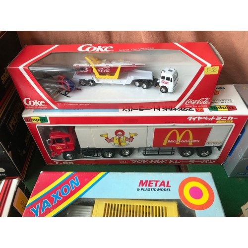 991 - Mixed selection of diecast model trucks, various makes, Solido Dunlop Tyres truck French and English... 