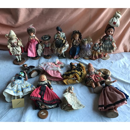 992 - Collection of 16 International dressed dolls.