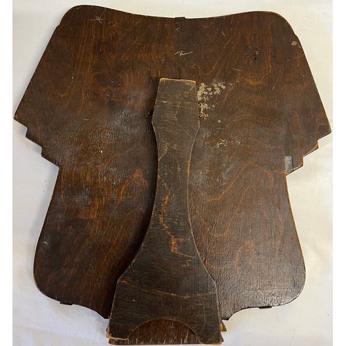 1141 - Art Deco wooden framed bevel edged table mirror. 31 x 30cm.