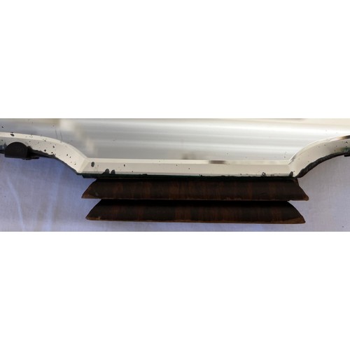 1141 - Art Deco wooden framed bevel edged table mirror. 31 x 30cm.