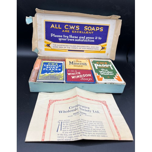 1258 - A C.W.S. soap box and original contents.