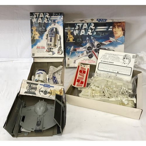 999 - Three Star Wars Kits and Models to include unused Luke Skywalker X-Wing Fighter Model Kit in box wit... 