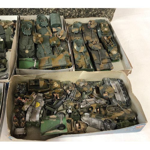 1002 - A very large quantity of Army toys to include model soldiers, tanks (some camouflaged), trucks etc.